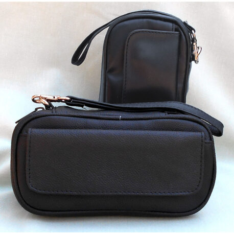 Black Nappa Leather 3-Pipe Bag