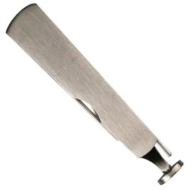 Slim Stainless steel Pipe Knife. Concavity on blade for finger grip 74-J0221