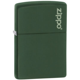 Zippo lighter, Green Matte with Zippo Logo, no border55-Z221ZL