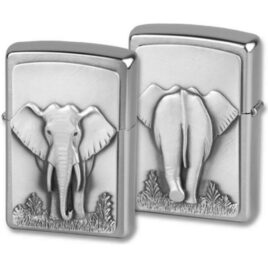 Zippo on Stage lighter, Elephant in mirror box<br>55-ZEle<br>SOLD OUT