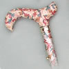 Walking Stick 5003BAdjustable Cream Floral folding crutch 95-CC5003B