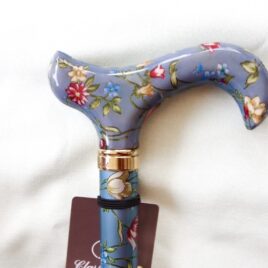 Walking Stick 5003CAdjustable Grey Floral folding crutch 95-CC5003C
