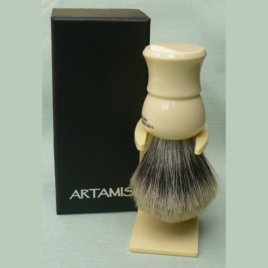 Shaving brush, 20mm Pure Badger, Mock Ivory handle<br>94-JBSHV104