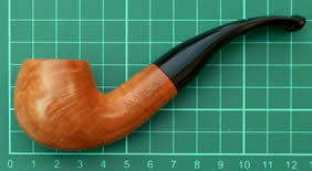 Marca Snug; 6mm chubby briar pipe; light satin finish<br>54-MarSnugNat