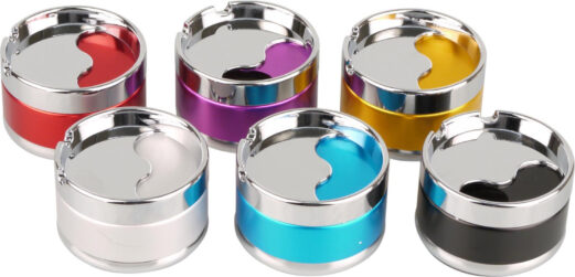 Twist Clear Aluminium Ashtray, 6 colour  79-J4687