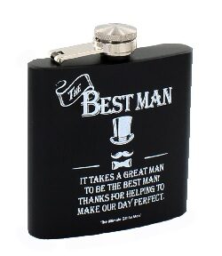 Hip Flask; Best Man<br>94-JBFL88 Best Man