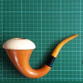 Calabash pipe with Meerschaum bowl, and free beanbag
