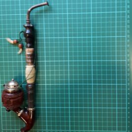 Tyrolean 28cm, Horn mpiece, Horn and fur trim  <br>  SOLD