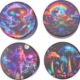 Grinder Metal 50mm/H37mm, “Mushroom” 4-parts ,Screen,Scraper 75-JGr0081